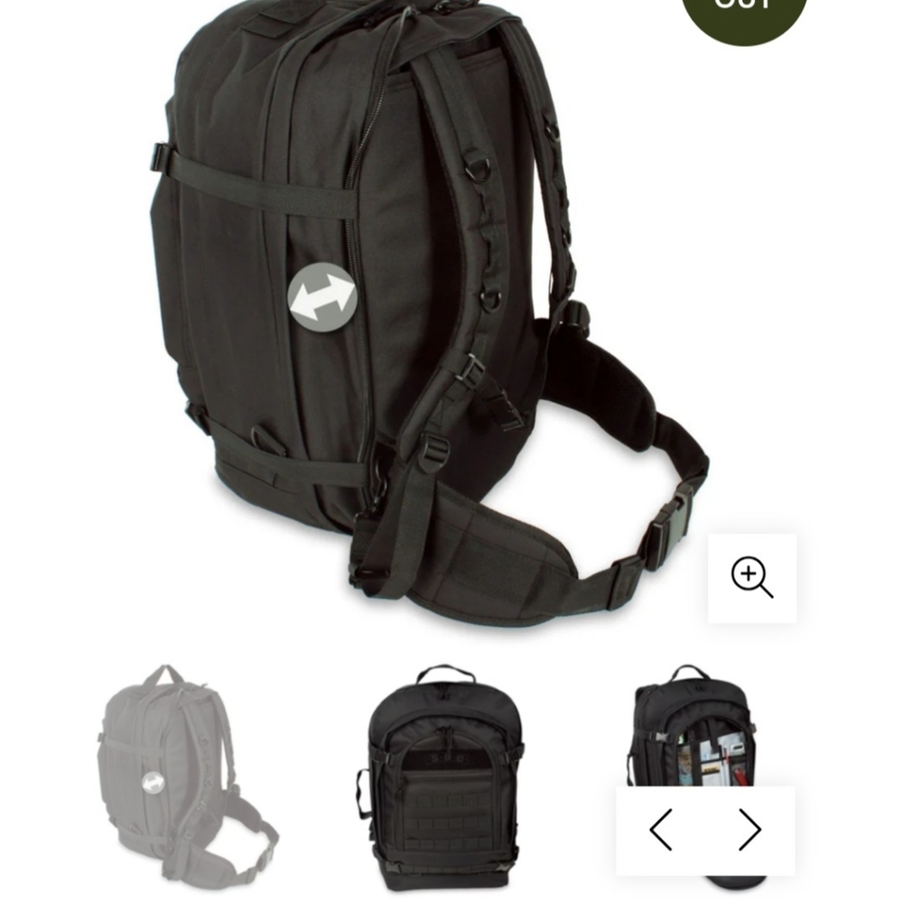 Sandpiper of California Black Military Mens Hiking Bugout Bag NEW - Picture 12 of 16
